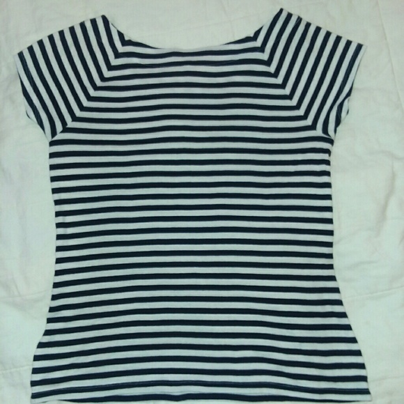 Lauren by Ralph Lauren Stripe Cap Sleeve Top - Picture 4 of 4